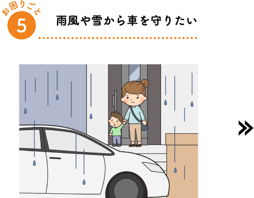 雨風や雪から車を守りたい
