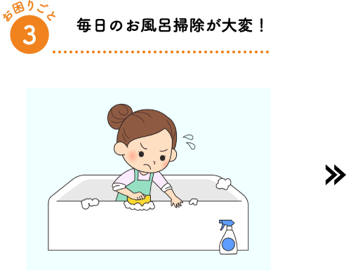 毎日のお風呂掃除が大変!